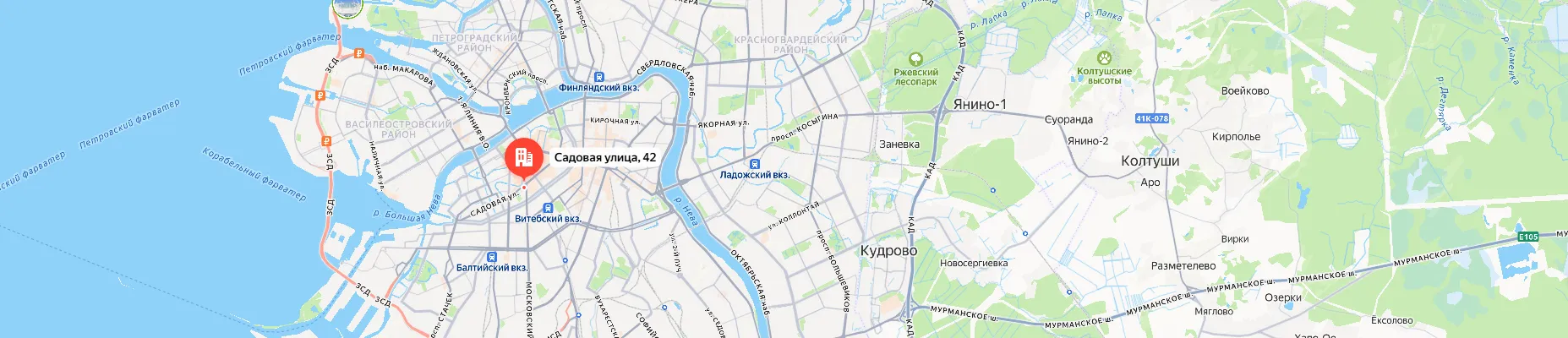 Карта Санкт-Петербурга — ТВ Фиксер, Садовая улица, 42